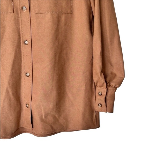 Sezane Camel Button-Down Shirt - Picture 8 of 10